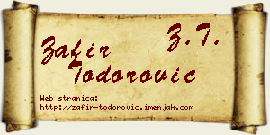 Zafir Todorović vizit kartica